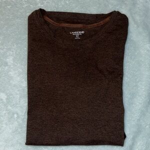 Lands' End Women’s Dark Brown Short Sleeve Tee